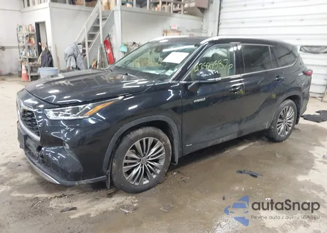 2021 Toyota Highlander Hybrid Platinum из США, поврежденный, VIN 5TDEBRCH4MS051557